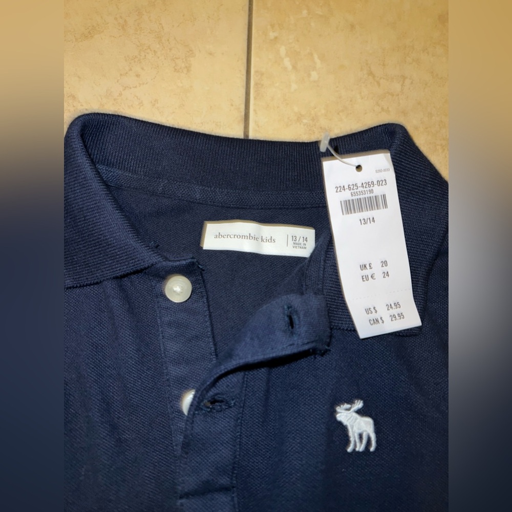 Abercrombie Kids - NWT - Navy polo